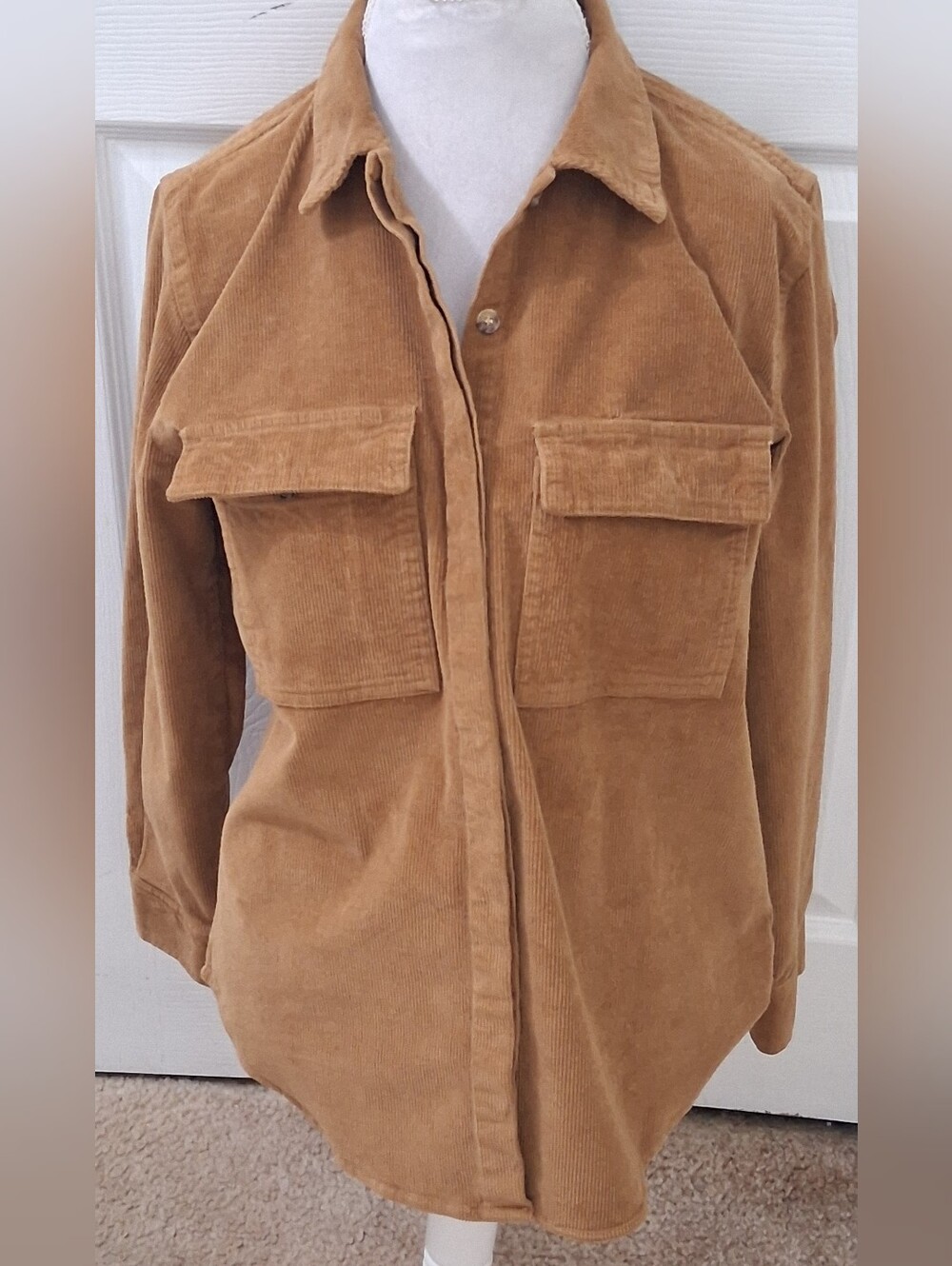Velvet Heart Camel Corduroy Shirt/Jacket Size S